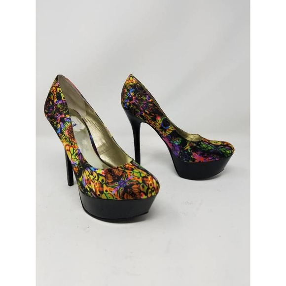 Carlos Santana Destiny Platform Stiletto Floral 7 - Picture 3 of 10